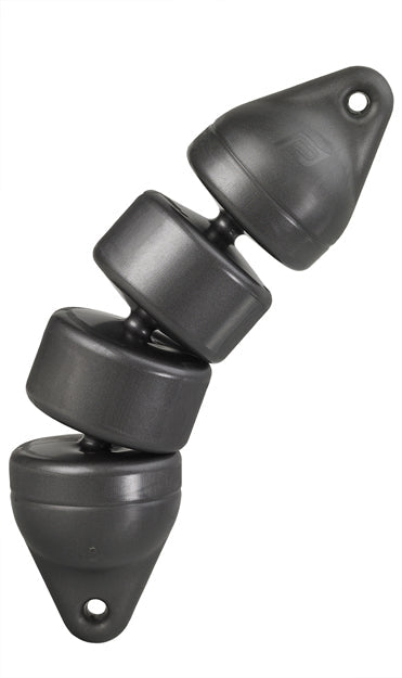 Plastimo Fender Articulated 12x48 Black and Rope 1m