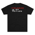 Charcoal Black Men's Violence Of Action Tri-Blend Tee