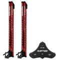 Minn Kota Raptor Bundle Pair - 10ft Red Shallow Water Anchors with Active Anchoring and Footswitch Included