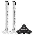Minn Kota Raptor Bundle Pair - 10ft White Shallow Water Anchors with Active Anchoring and Footswitch Included