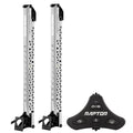 Minn Kota Raptor Bundle Pair - 8ft Silver Shallow Water Anchors with Active Anchoring and Footswitch Included