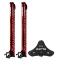 Minn Kota Raptor Bundle Pair - 8ft Red Shallow Water Anchors with Active Anchoring and Footswitch Included