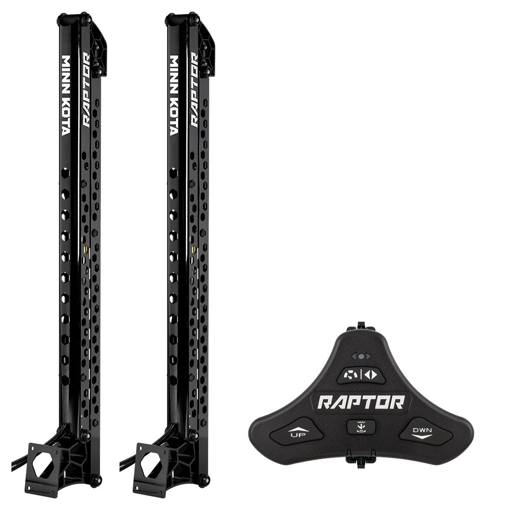 Minn Kota Raptor Bundle Pair - 8ft Black Shallow Water Anchors with Footswitch