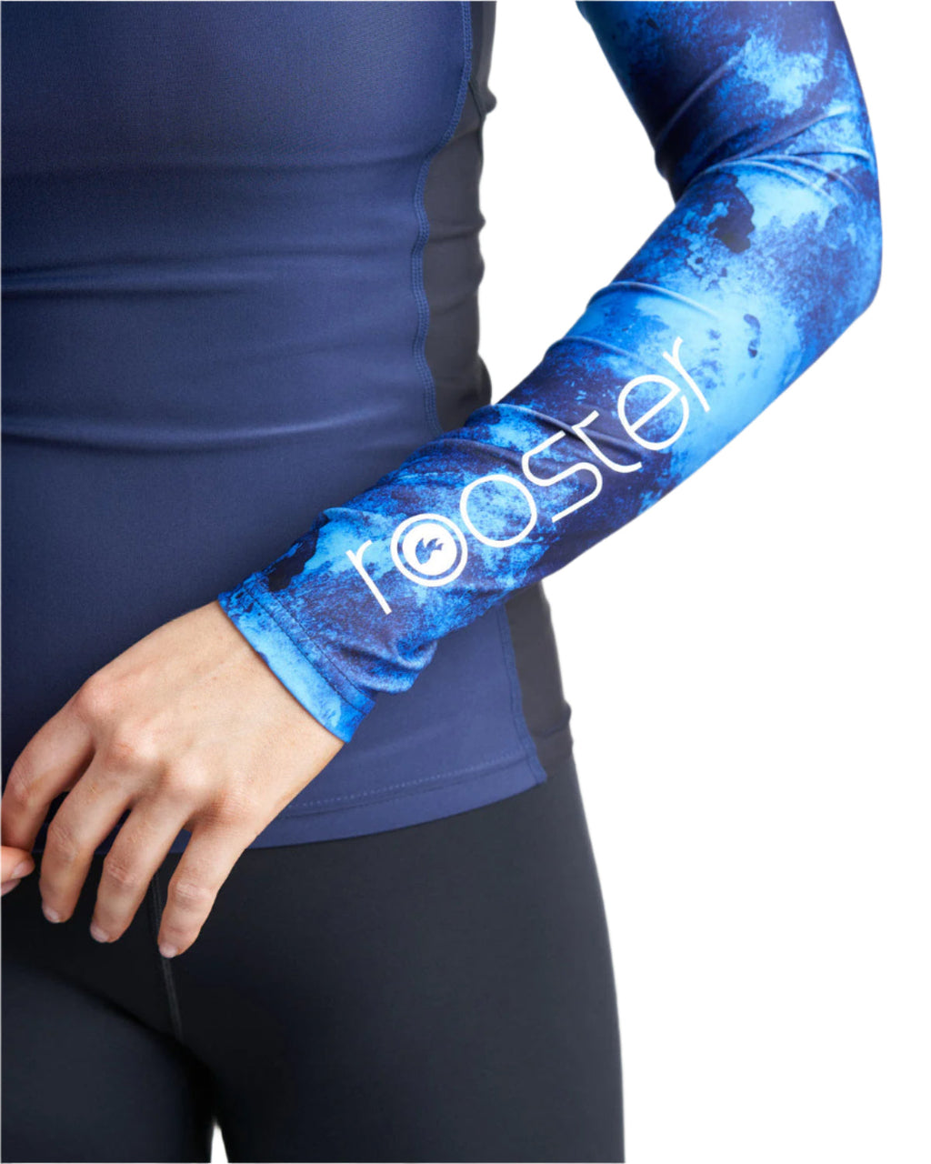 Rooster Womens Rash Top-Long Sleeved- AZURE