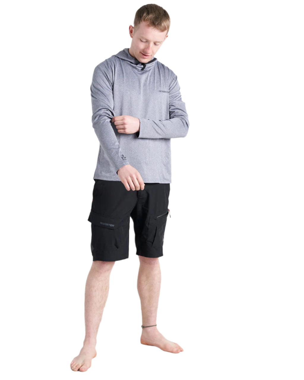 Rooster Hooded Quick Dry UVF 50+ Tech T-Shirt Long Sleeved