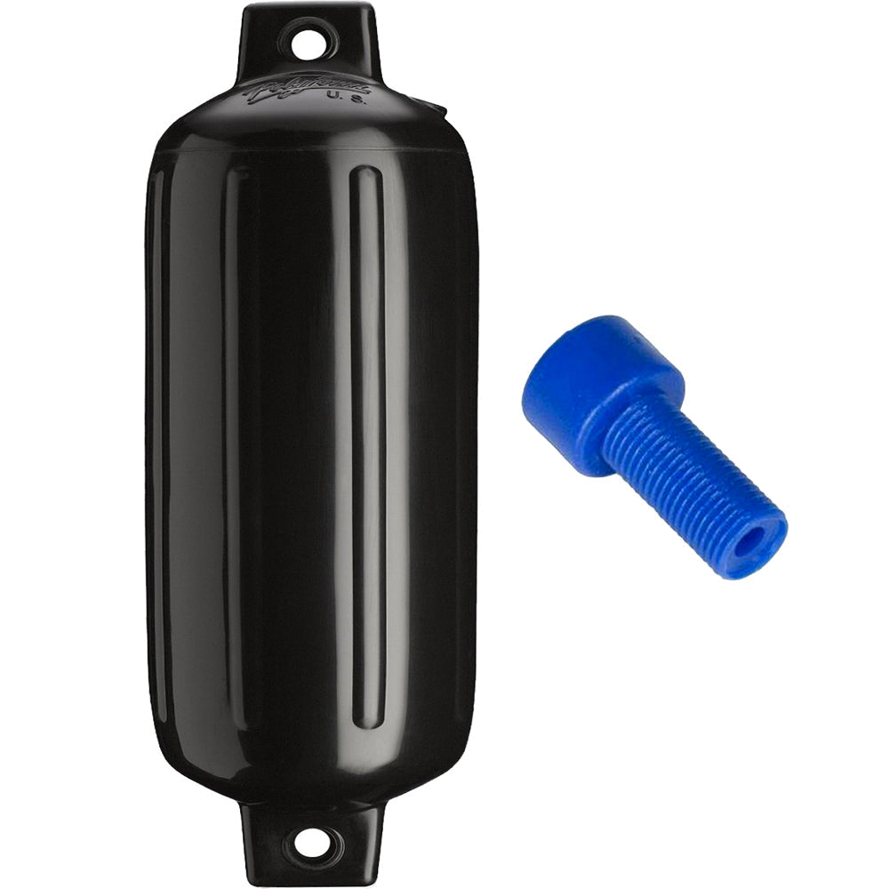 Polyform G-6 Twin Eye Fender 11in x 30in - Black with Adapter