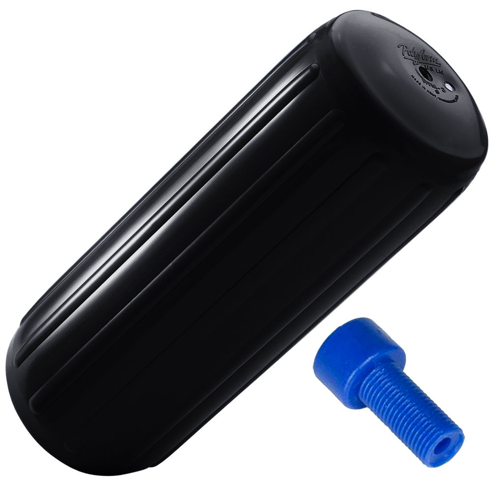 Polyform HTM-2 Fender 8.5in x 20.5in - Black with Adapter