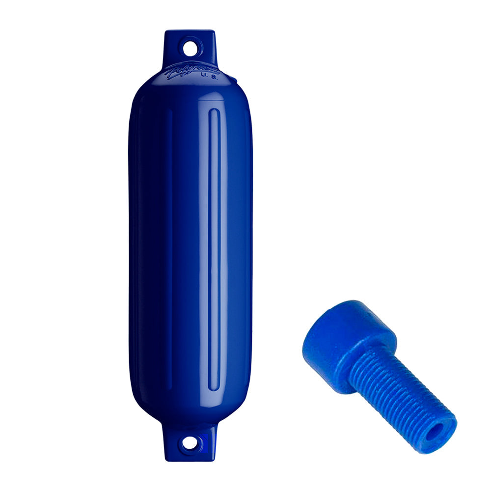 Polyform G-4 Twin Eye Fender 6.5in x 22in - Cobalt Blue with Adapter