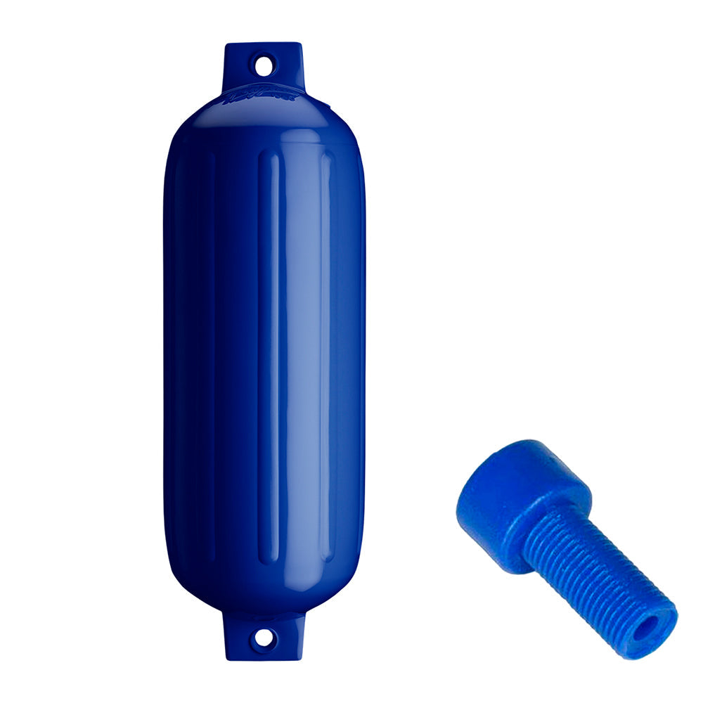Polyform G-5 Twin Eye Fender 8.8in x 26.8in - Cobalt Blue with Adapter