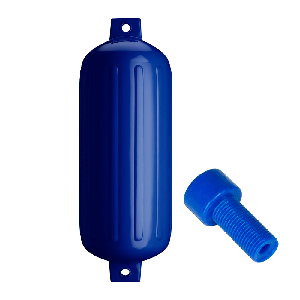 Polyform G-6 Twin Eye Fender 11in x 30in - Cobalt Blue with Adapter