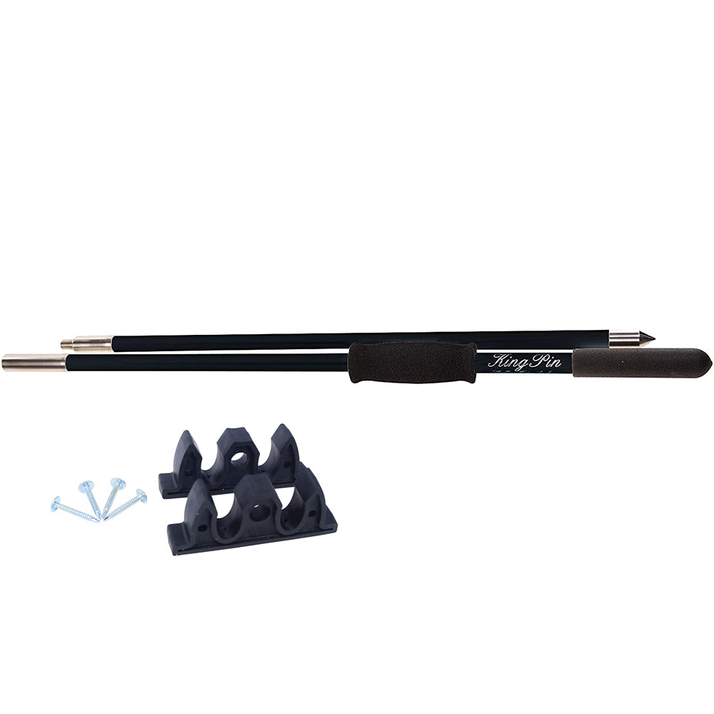 Panther 8ft  King Pin Anchor Pole - 2-Piece - Black