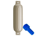Polyform G-2 Twin Eye Fender 4.5in x 15.5in - Sand with Adapter