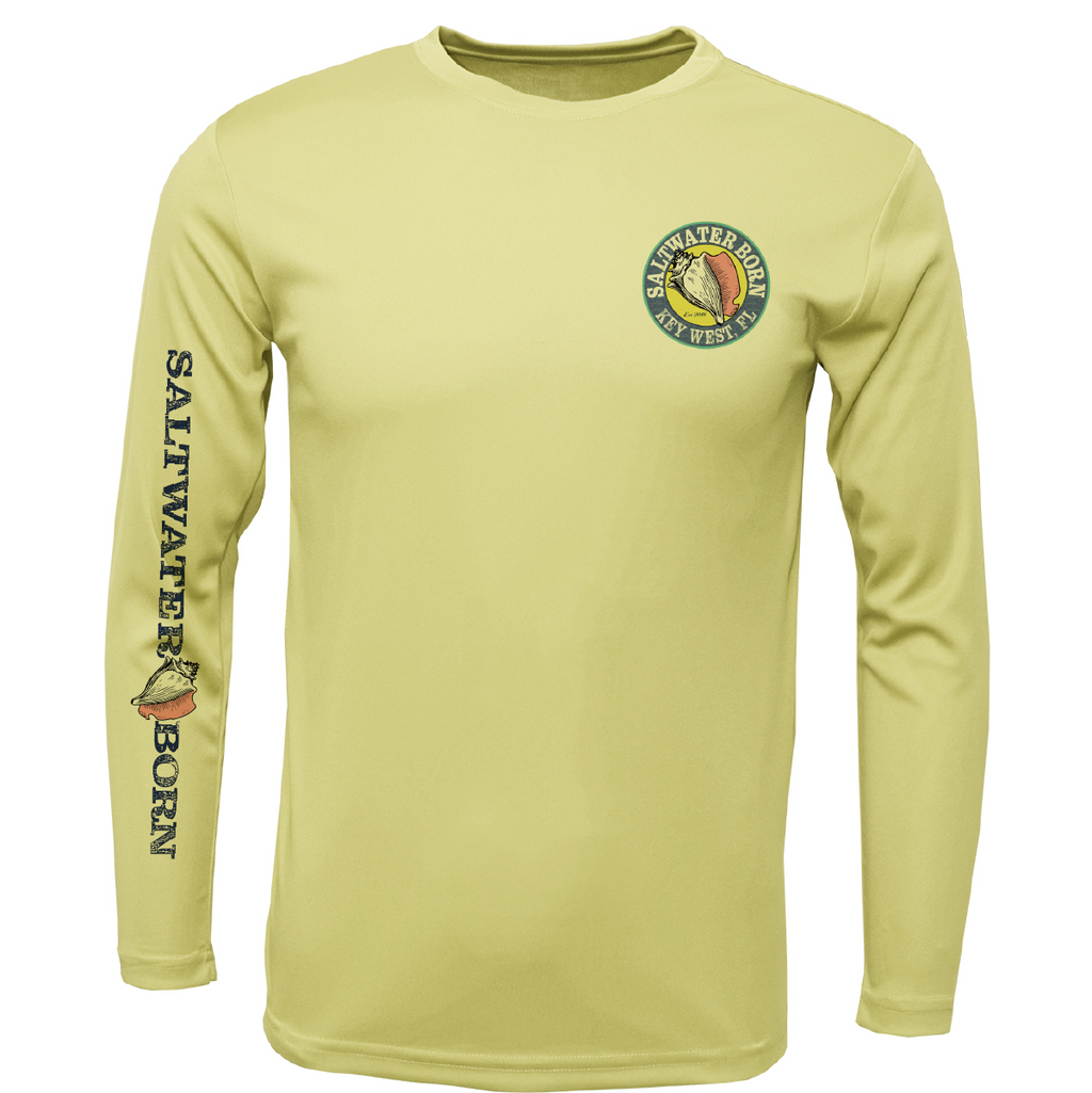 Key West, FL Action Mahi Men's Long Sleeve UPF 50+ Dry-Fit Shirt