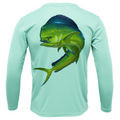 Key West, FL Action Mahi Men's Long Sleeve UPF 50+ Dry-Fit Shirt