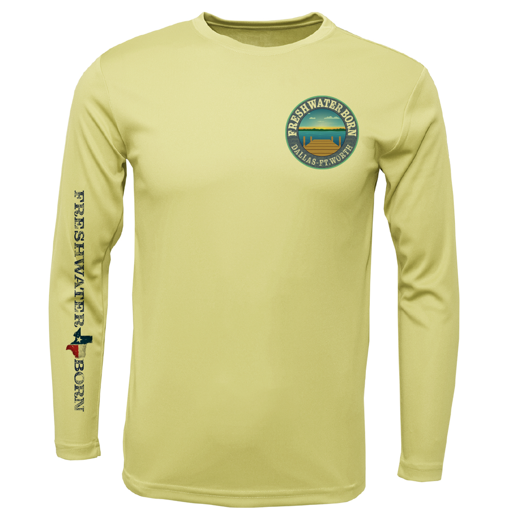 DFW, TX Freshwater Born Kraken Men's Long Sleeve UPF 50+ Dry-Fit Shirt