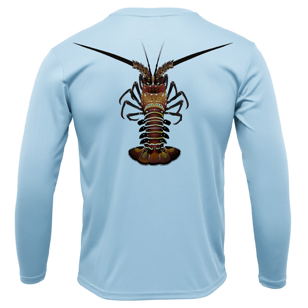 Florida Keys Realistic Lobster Men's Long Sleeve UPF 50+ Dry-Fit Shirt