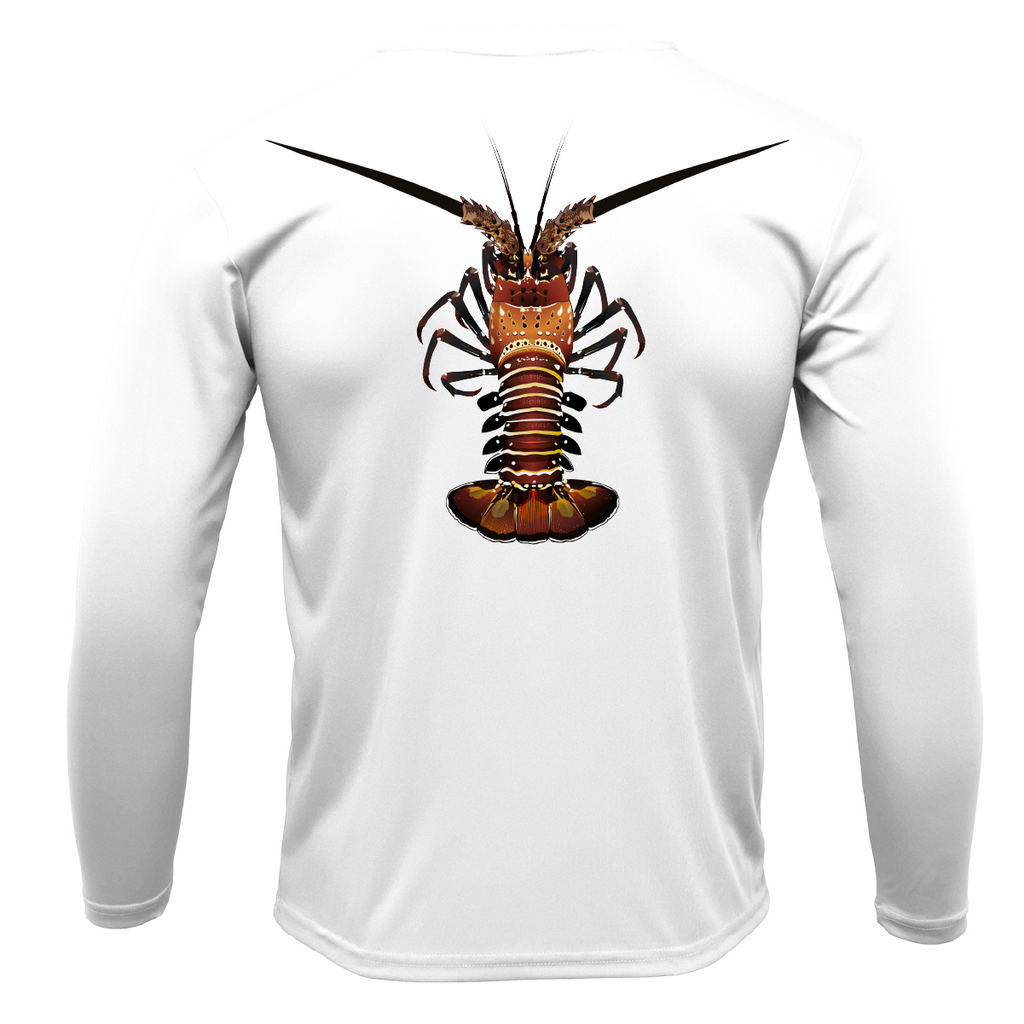 Florida Keys Realistic Lobster Men's Long Sleeve UPF 50+ Dry-Fit Shirt
