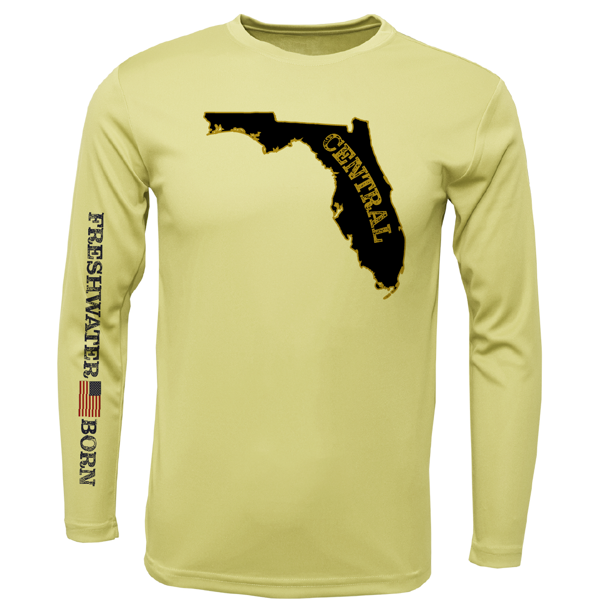 UCF Black and Gold Freshwater Born Girl's Long Sleeve UPF 50+ Dry-Fit Shirt