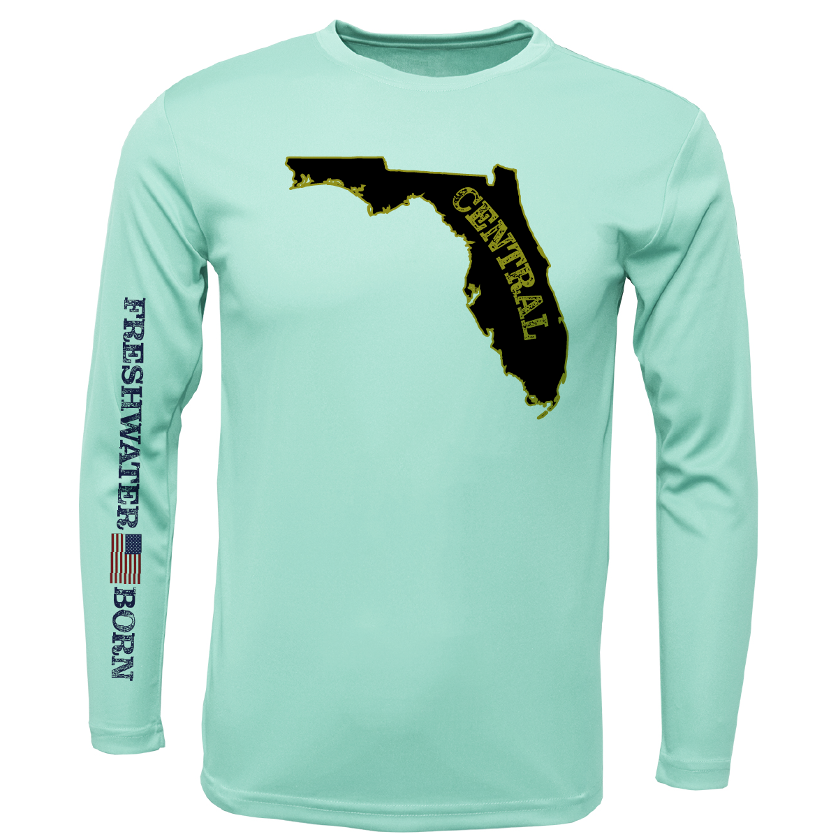 UCF Black and Gold Freshwater Born Girl's Long Sleeve UPF 50+ Dry-Fit Shirt