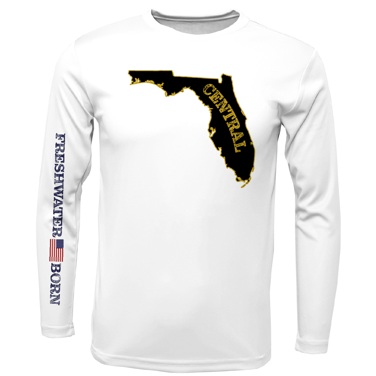 UCF Black and Gold Freshwater Born Girl's Long Sleeve UPF 50+ Dry-Fit Shirt