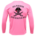 Texas Freshwater Born "All For Rum and Rum For All" Girl's Long Sleeve UPF 50+ Dry-Fit Shirt