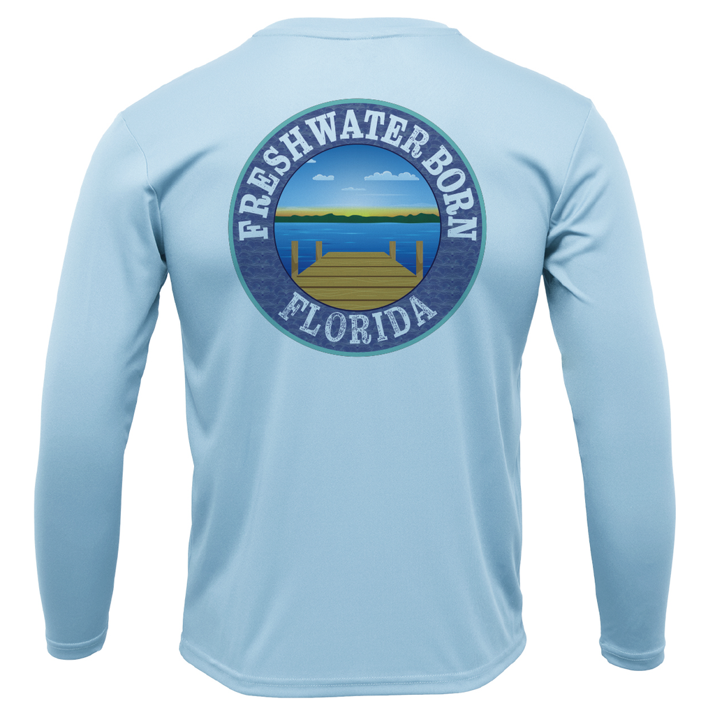 State of Florida USA Freshwater Born Boy's Long Sleeve UPF 50+ Dry-Fit Shirt