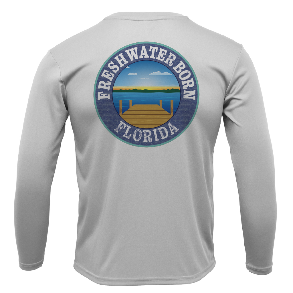 USF Green and Gold Freshwater Born Men's Long Sleeve UPF50+ Dry-Fit Shirt