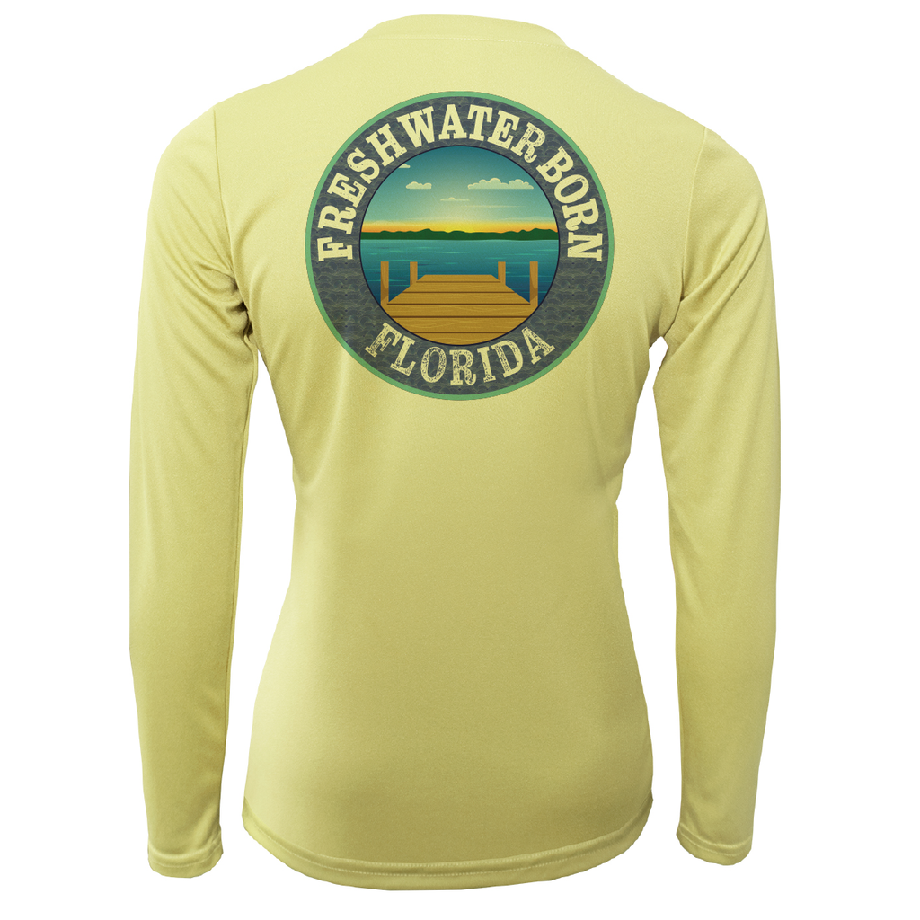 Florida Flag Freshwater Born Women's Long Sleeve UPF 50+ Dry-Fit Shirt
