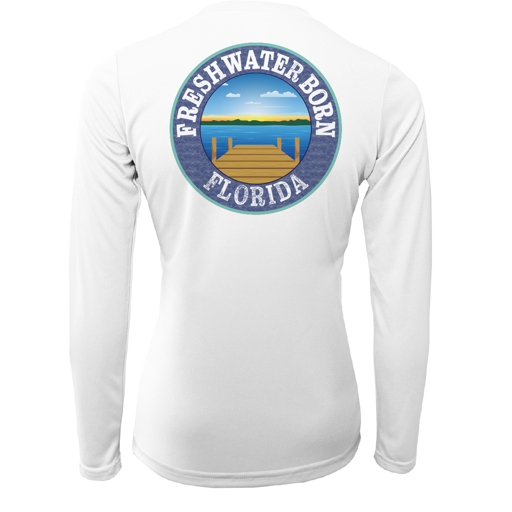 Florida USA Freshwater Born Women's Long Sleeve UPF 50+ Dry-Fit Shirt