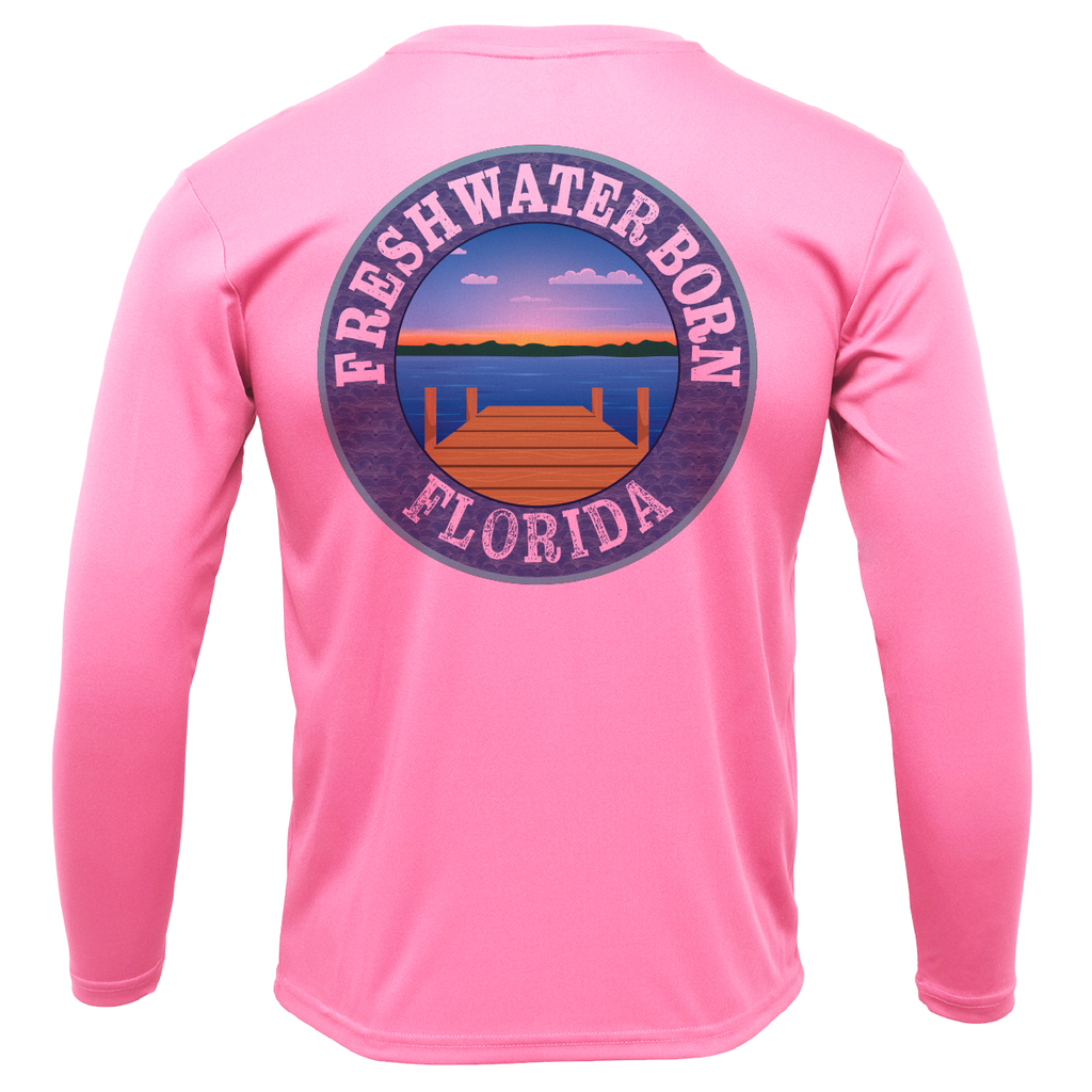 USF Green and Gold Freshwater Born Girl's Long Sleeve UPF 50+ Dry-Fit Shirt