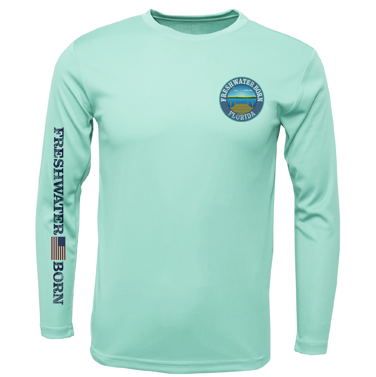 Florida Freshwater Born Kraken Boy's Long Sleeve UPF 50+Dry-Fit Shirt