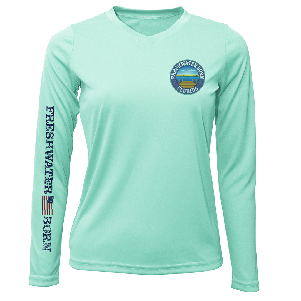 Florida Freshwater Born "All For Rum and Rum For All" Women's Long Sleeve UPF 50+ Dry-Fit Shirt