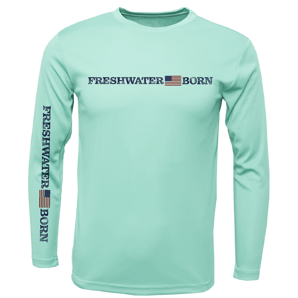 Florida Freshwater Born Linear Logo Men's Long Sleeve UPF 50+ Dry-Fit Shirt