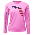 State of Florida USA Freshwater Born Women's Long Sleeve UPF 50+ Dry-Fit Shirt