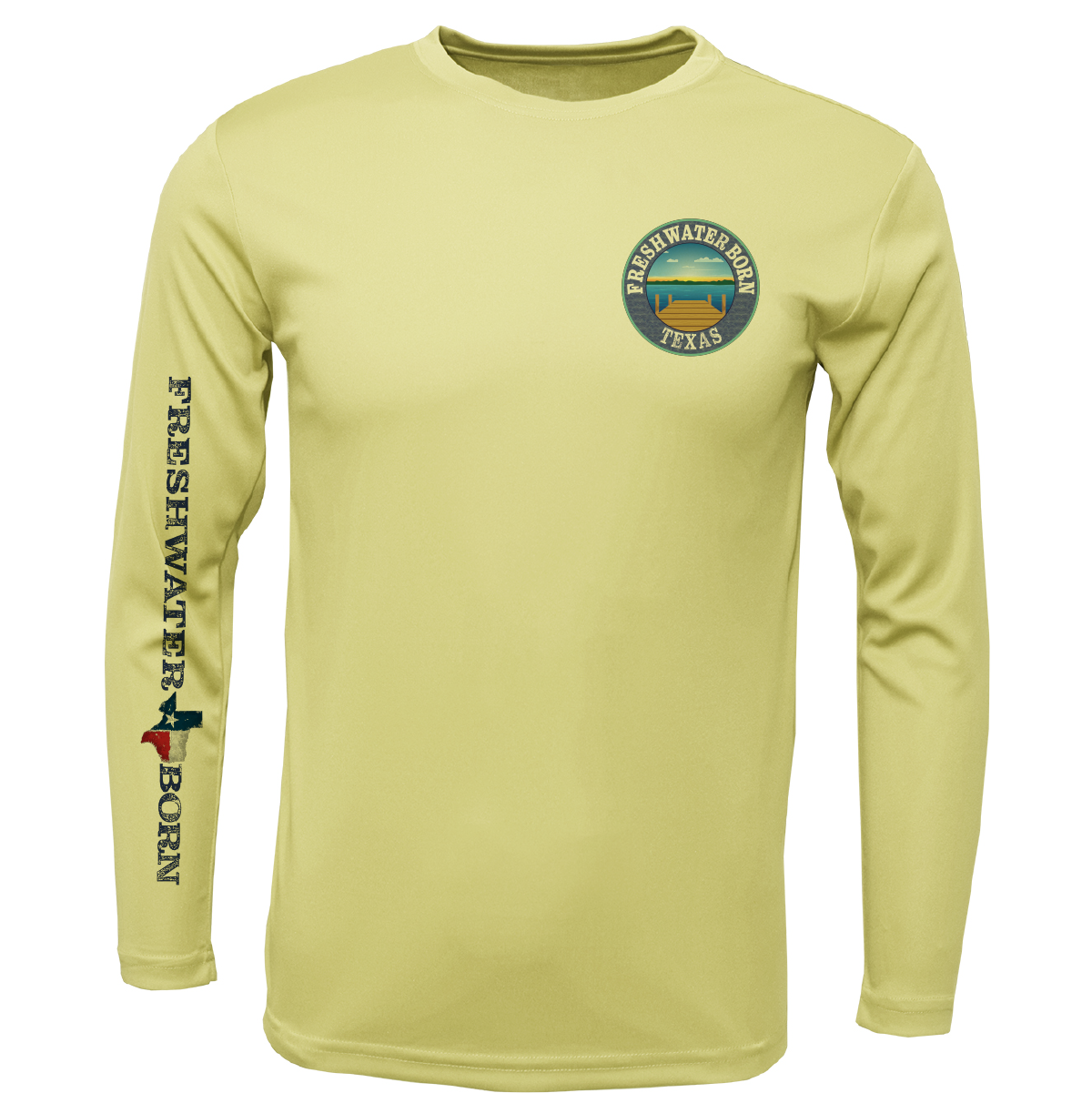 State of Texas Freshwater Born Men's Long Sleeve UPF 50+ Dry-Fit Shirt
