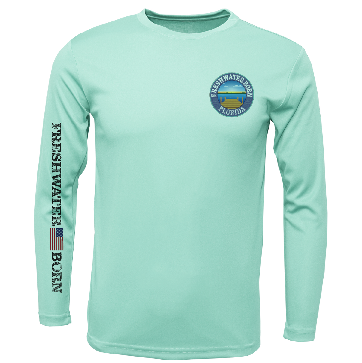 Florida Freshwater Born "Surrender The Booty" Boy's Long Sleeve UPF 50+ Dry-Fit Shirt