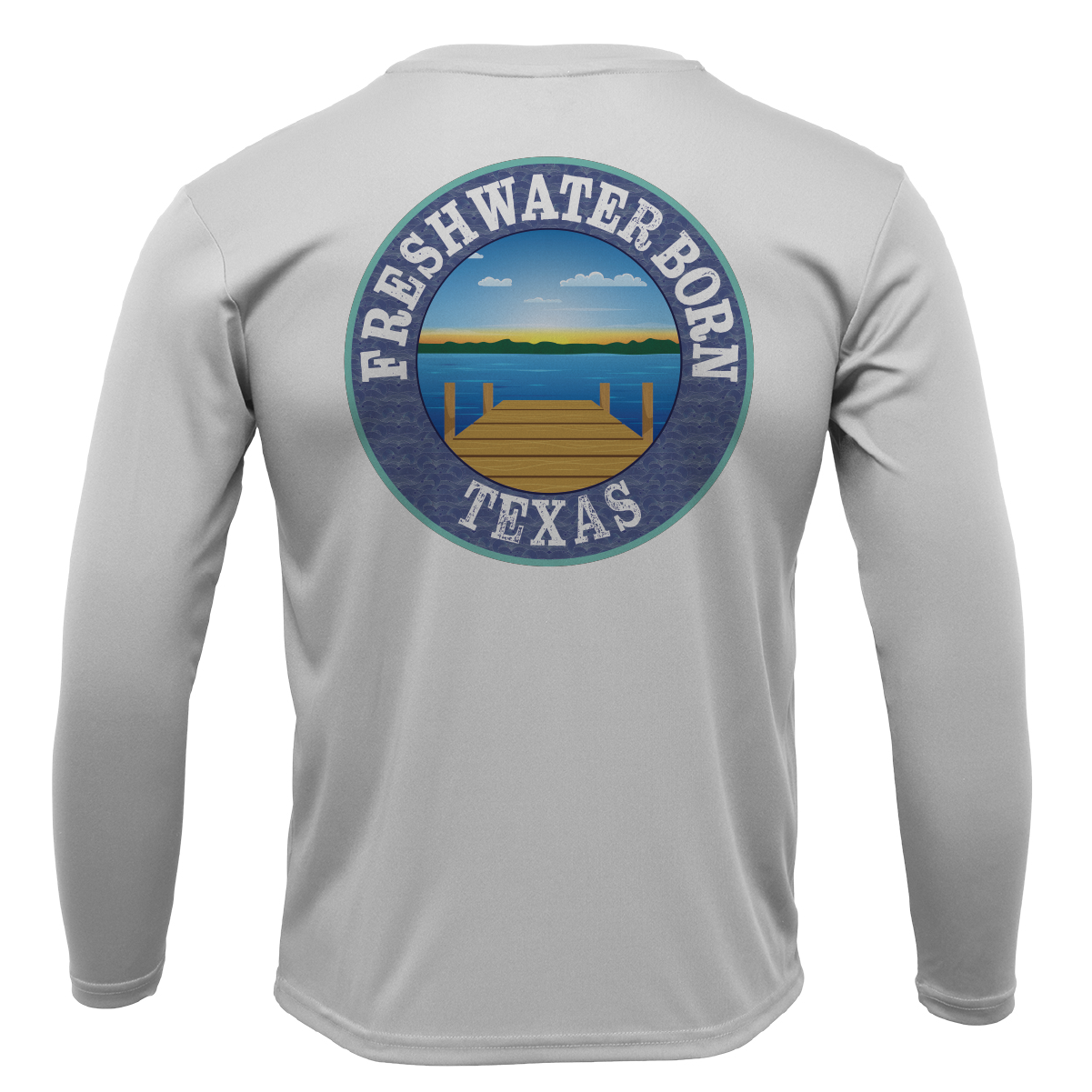 Texas Freshwater Born Linear Logo Boy's Long Sleeve UPF 50+ Dry-Fit Shirt