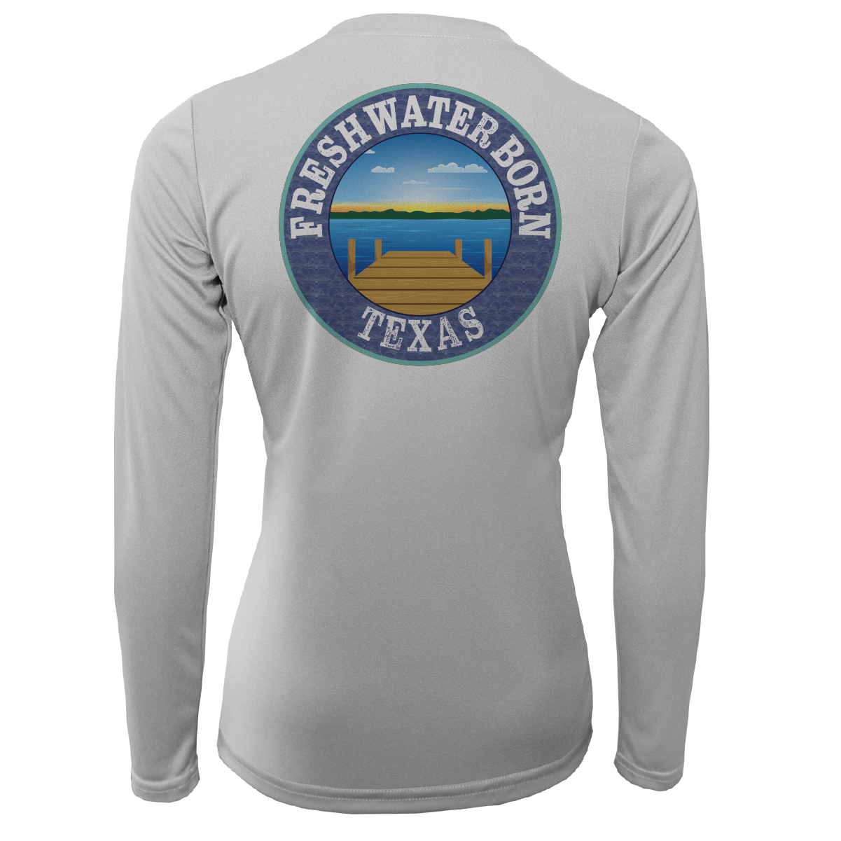 Texas Flag Freshwater Born Women's Long Sleeve UPF 50+ Dry-Fit shirt