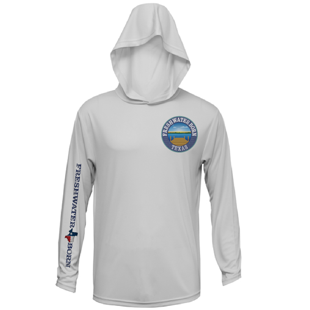 Texas Freshwater Born "Surrender The Booty" Men's Long Sleeve UPF 50+ Dry-Fit Hoodie