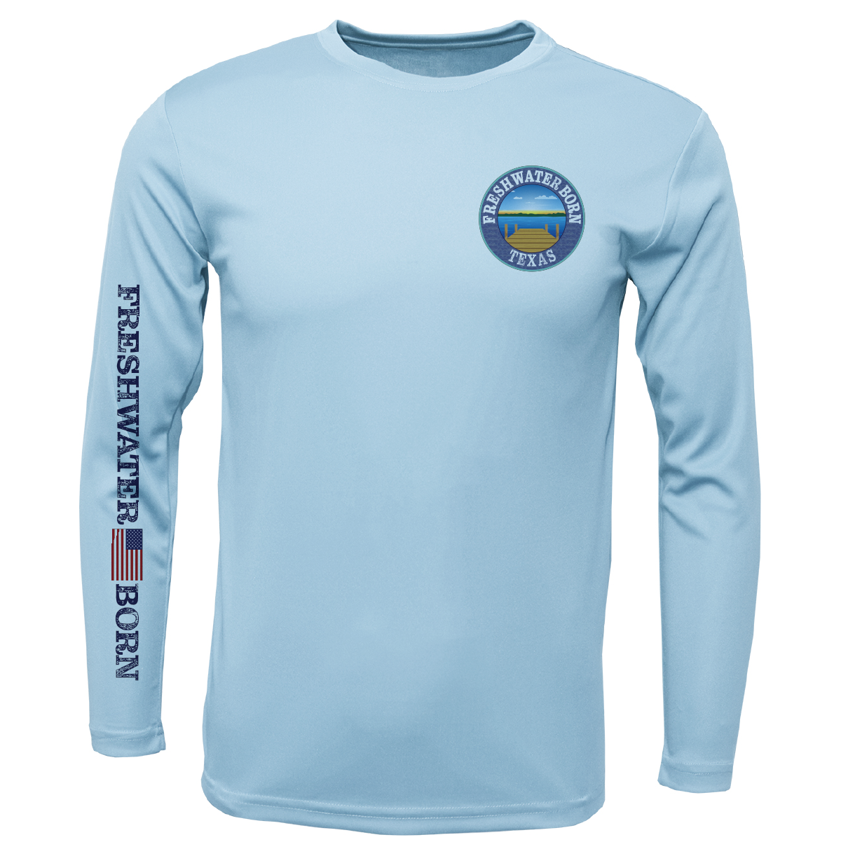 Texas Freshwater Born Kraken Boy's Long Sleeve UPF 50+ Dry-Fit Shirt
