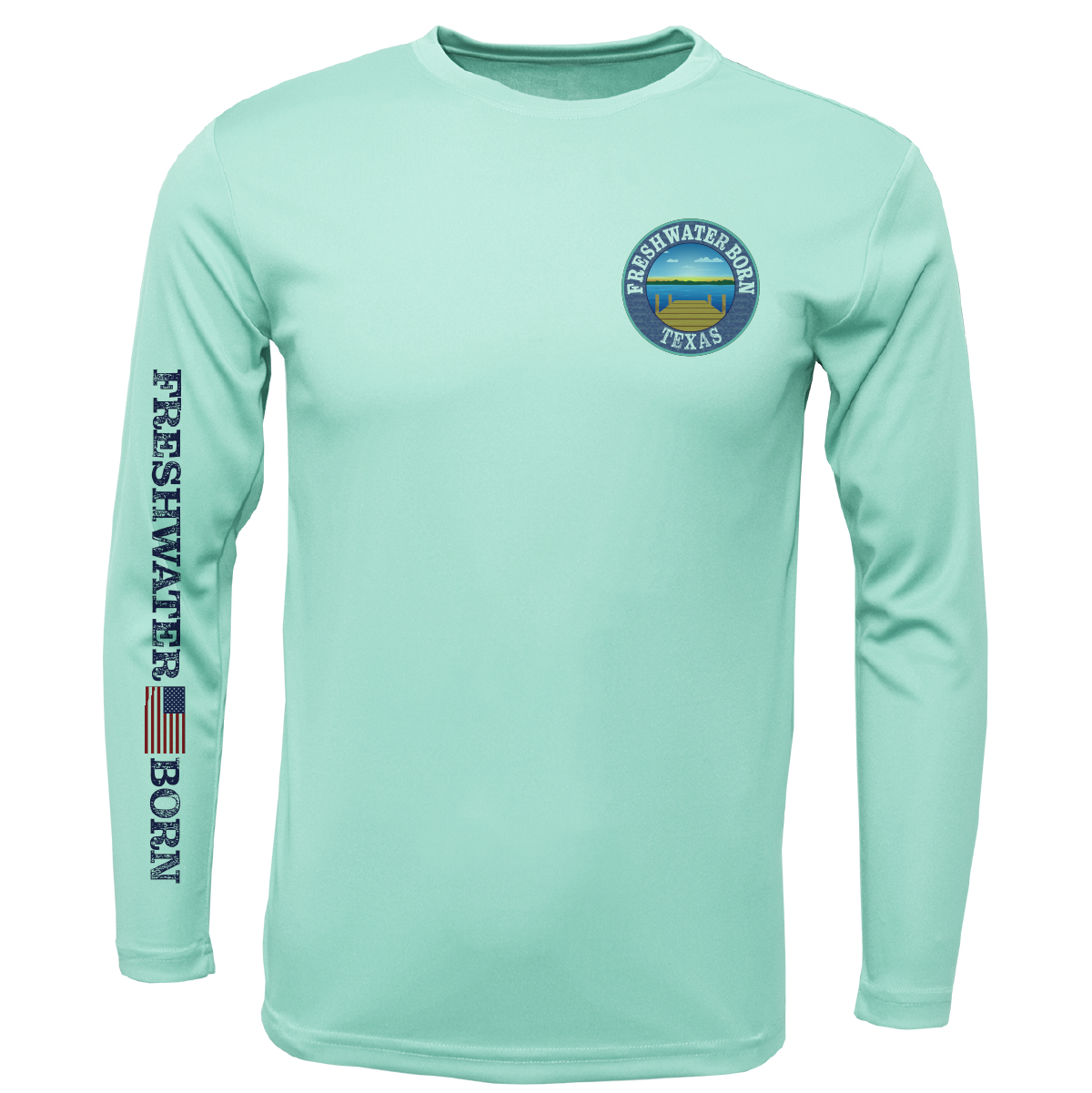 Texas Freshwater Born Kraken Girl's Long Sleeve UPF 50+ Dry-Fit Shirt