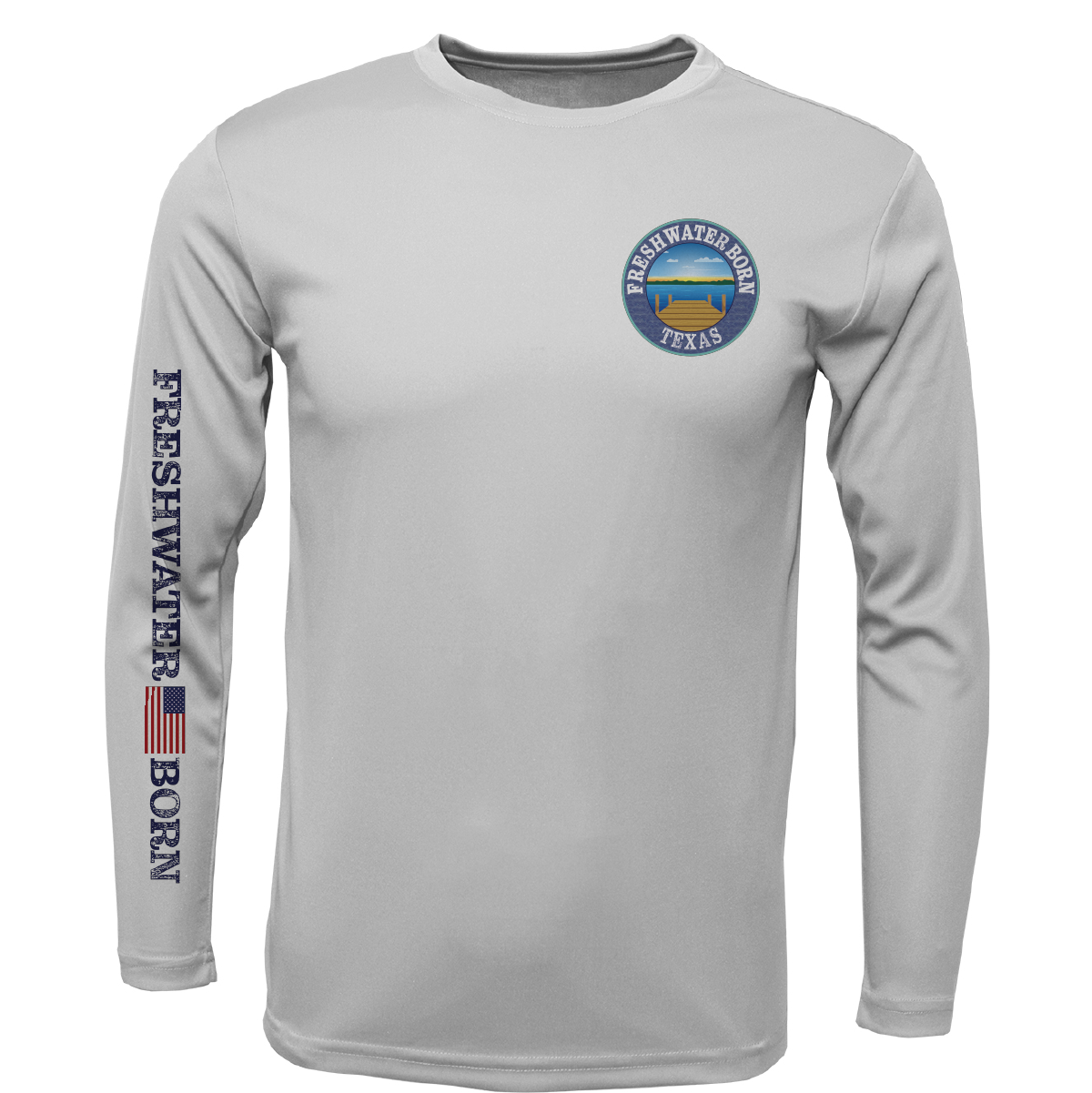 Texas Freshwater Born "All For Rum and Rum For All" Girl's Long Sleeve UPF 50+ Dry-Fit Shirt