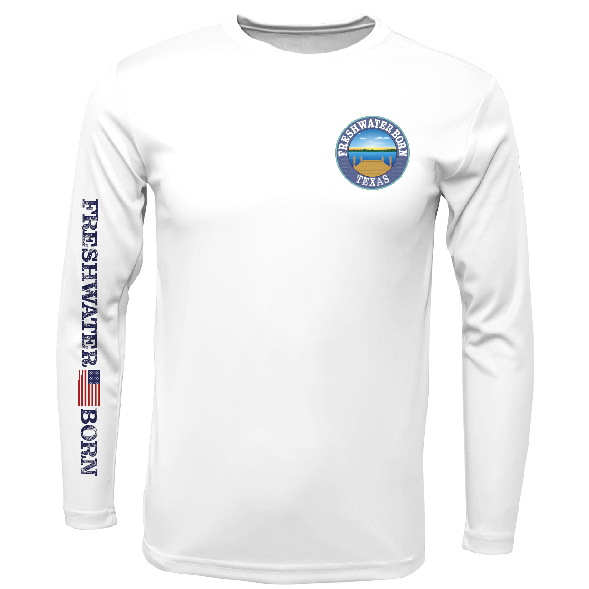 Texas Freshwater Born Kraken Boy's Long Sleeve UPF 50+ Dry-Fit Shirt