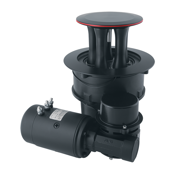 Harken 600 CLR Electric AL Mooring Horizontal Left Mount Winch with 12V Dual Function Control Box