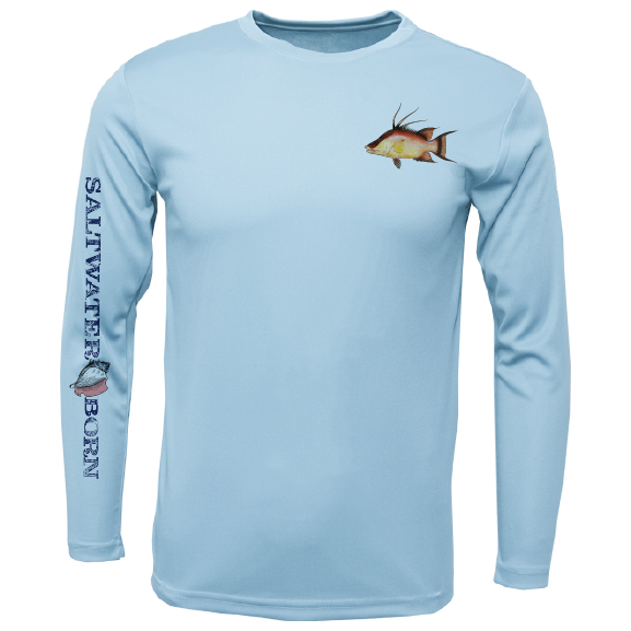 SK Hogfish on Chest Long Sleeve UPF 50+ Dry-Fit Shirt