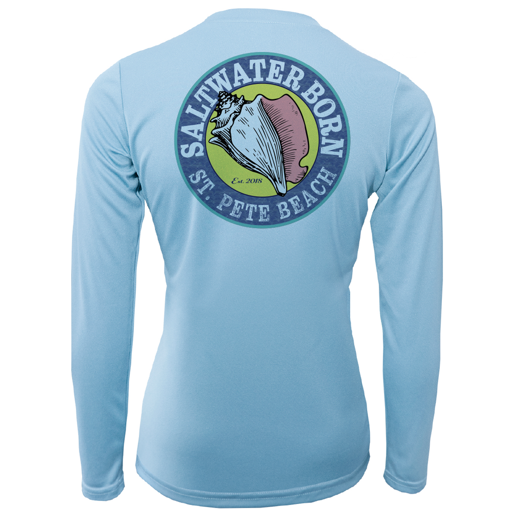 St. Pete Beach, FL "Saltwater Hair Don't Care" Long Sleeve UPF 50+ Dry-Fit Shirt