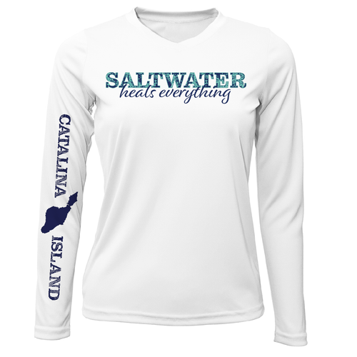 Catalina Island "Saltwater Heals Everything" Long Sleeve UPF 50+ Dry-Fit Shirt