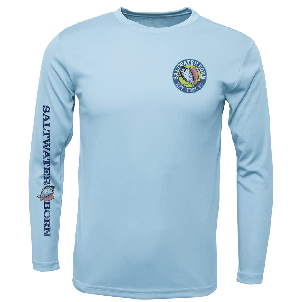 Key West, FL Realistic Lobster Men's Long Sleeve UPF 50+ Dry-Fit Shirt