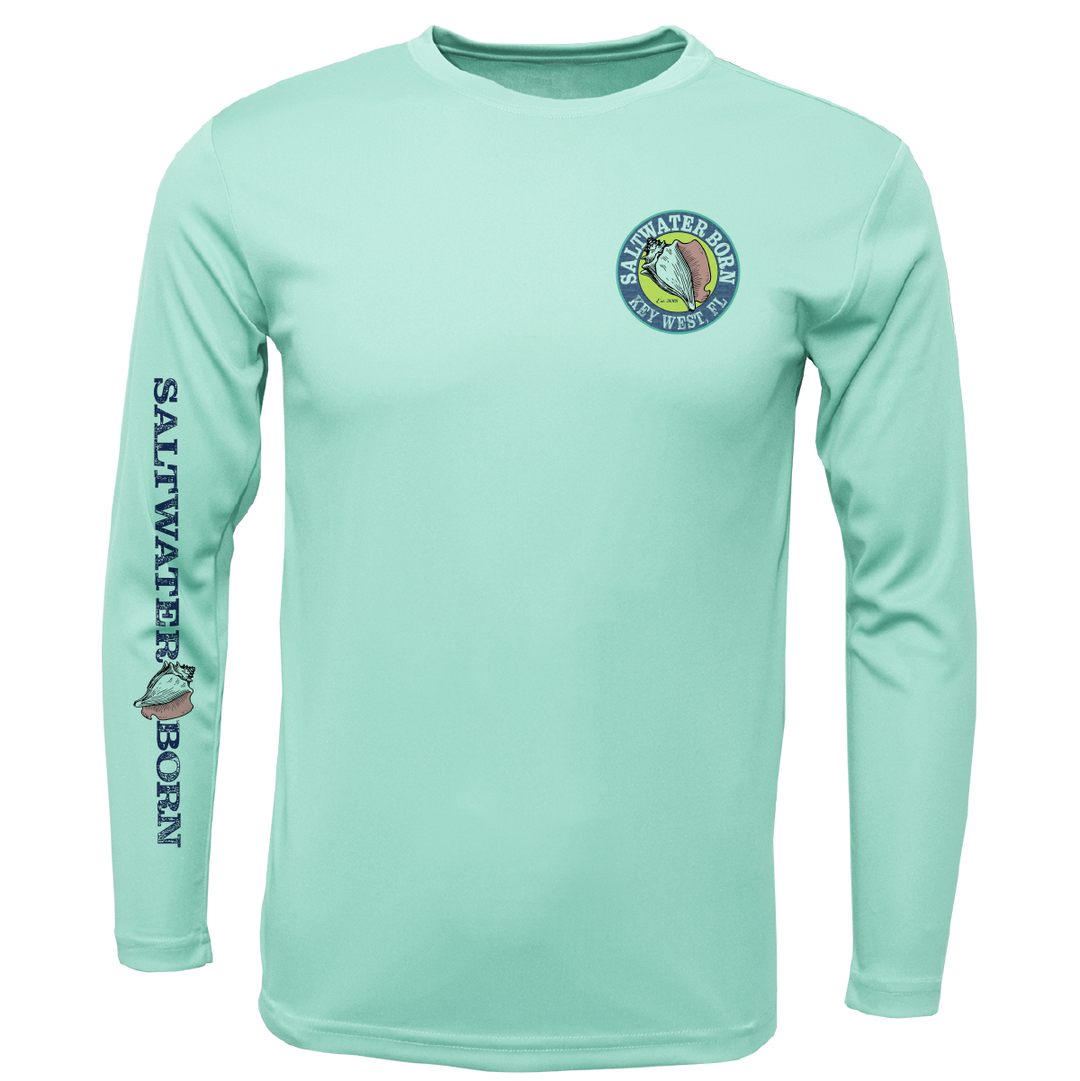 Key West, FL Realistic Lobster Men's Long Sleeve UPF 50+ Dry-Fit Shirt