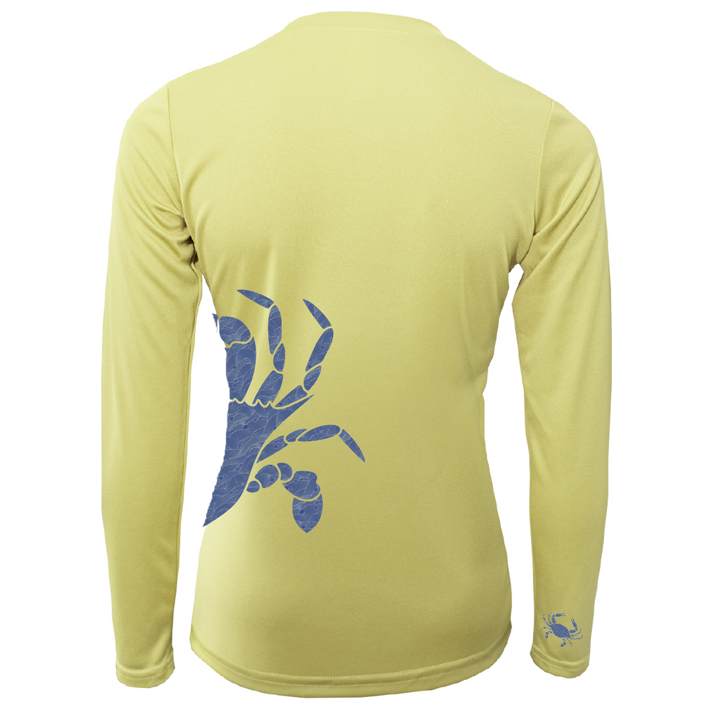 Blue Crab Wrap Women's Long Sleeve UPF 50+ Dry-Fit Shirt